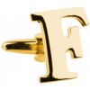 Bubibubi Manžetový gombík zlaté písmeno F Bubibubi Manžetový gombík zlaté písmeno F