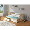 Nábytek PEGAS s.r.o. Dvojlůžko s bariérou TIARRO 180x80 Borovice Přírodní+Bílá Nábytek PEGAS s.r.o. Dvojlůžko s bariérou TIARRO 180x80 Borovice Přírodní+Bílá