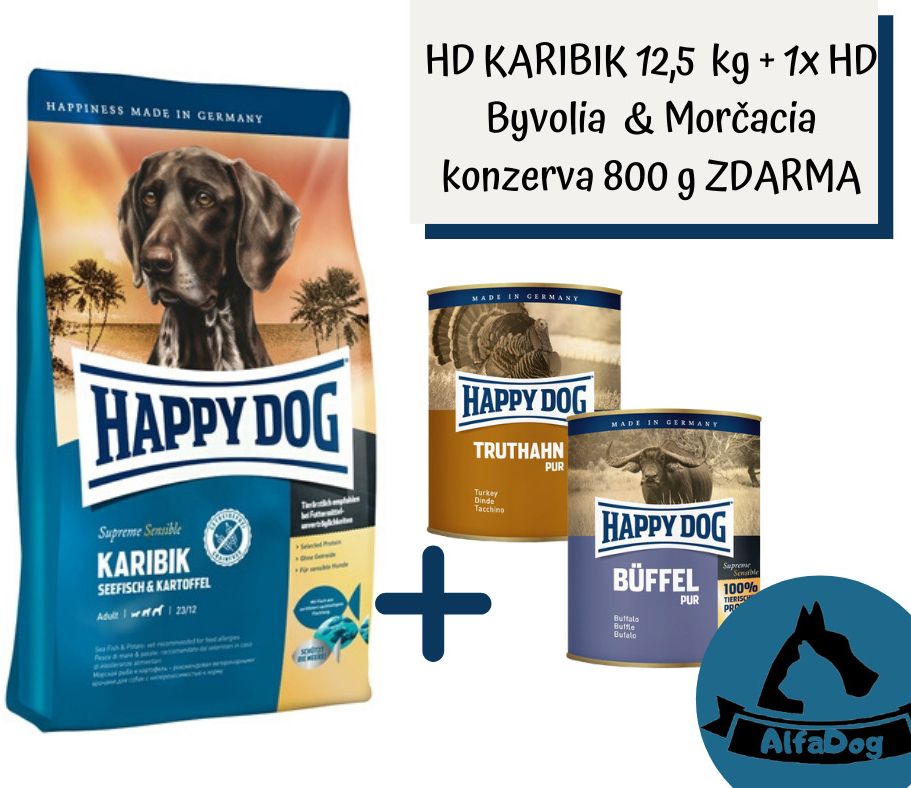 Happy Dog Supreme Sensible Karibik Ryby & Zemiaky 12,5 kg