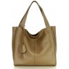Mazzini Marco kožená shopper kabelka Portofino Max béž taupe s139o