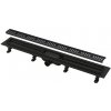 Simple - Podlahový žľab s okrajom pre perforovaný rošt, 750mm, matný čierny plast Simple - Podlahový žľab s okrajom pre perforovaný rošt, 750mm, matný čierny plast