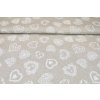 Dekoračná látka biele srdiečka, šírka 140 cm Biela Šírka 140 cm Dekoračná látka biele srdiečka, šírka 140 cm Biela Šírka 140 cm