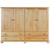 Bývaj s nami SK, KD157 Kombinovaná komoda, prírodná borovica masív Bývaj s nami SK, KD157 Kombinovaná komoda, prírodná borovica masív