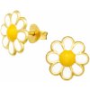 iŠPERKY Detské strieborné náušnice pozlátené kvietok ID|258160 iŠPERKY Detské strieborné náušnice pozlátené kvietok ID|258160