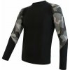 Pánske tričko dl.rukáv SENSOR MERINO IMPRESS čierna/camo M Pánske tričko dl.rukáv SENSOR MERINO IMPRESS čierna/camo M