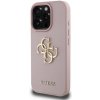 Guess PU Grained 4G Metal Logo pre Apple iPhone 15 Pro Max, ružová