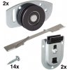 Walteco Montážna sada WS 65 pre 1 posuvné dvere, nosnosť 70 kg , 1043 Walteco Montážna sada WS 65 pre 1 posuvné dvere, nosnosť 70 kg , 1043