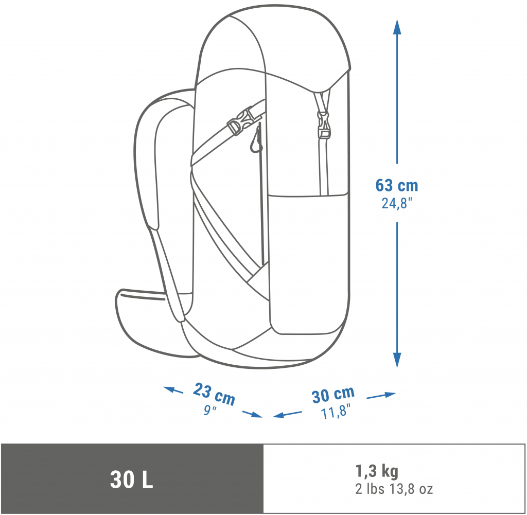 Quecha MH500 30l modrý