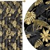 Soovi Home Zatemňovací záves Midnight Jungle – tropický listový vzor v čiernej a zlatej Veľkosť: 140x230 na riasiaci pás Soovi Home Zatemňovací záves Midnight Jungle – tropický listový vzor v čiernej a zlatej Veľkosť: 140x230 na riasiaci pás