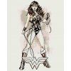ZUTY Maľovanie podľa čísel WONDER WOMAN ČIERNOBIELY PLAGÁT II Rámovanie vypnuté plátno na rám Rozmer 40 x 50 cm