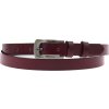 Špongr dámsky úzky kožený opasok 20070 vínovo červený