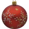 Sklenená vianočná ozdoba 7 cm x 7 cm x 8,5 cm červená Sklenená vianočná ozdoba 7 cm x 7 cm x 8,5 cm červená