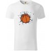 Basketbal lopta v triku - Tričko z organickej bavlny - 3XL ( Biela ) Basketbal lopta v triku - Tričko z organickej bavlny - 3XL ( Biela )