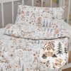 Biante Detské bavlnené posteľné obliečky do postieľky Sandra SA-709 Zimná rozprávka zeleno-hnedá na bielom Do postieľky 90x140 a 40x60 cm Biante Detské bavlnené posteľné obliečky do postieľky Sandra SA-709 Zimná rozprávka zeleno-hnedá na bielom Do postieľky 90x140 a 40x60 cm
