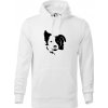 Border kólia obrys hlavy - Mikina pánska Cape s kapucňou - 2XL ( Biela ) Border kólia obrys hlavy - Mikina pánska Cape s kapucňou - 2XL ( Biela )