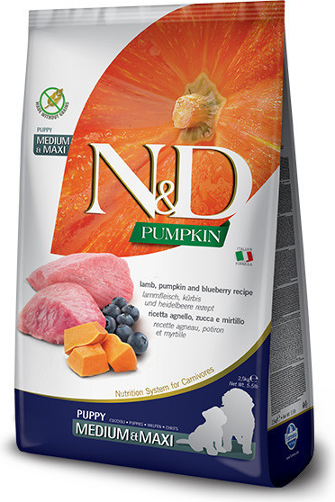 N&D Pumpkin Puppy Medium / Maxi Lamb & Blueberry 2,5 kg