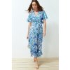 Trendyol Blue Floral Double Breasted Viscose Midi Woven Dress Other 38 Trendyol 8683049576556 Trendyol Blue Floral Double Breasted Viscose Midi Woven Dress Other 38 Trendyol 8683049576556