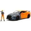 Autíčko Nissan GT-R 2009 Jada kovové s otvárateľnými časťami a figúrka Naruto dĺžka 20 cm 1:24 Autíčko Nissan GT-R 2009 Jada kovové s otvárateľnými časťami a figúrka Naruto dĺžka 20 cm 1:24