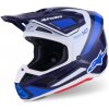Motokrosová prilba Alpinestars SM7 Rise modro-biela Veľkosť: S Motokrosová prilba Alpinestars SM7 Rise modro-biela Veľkosť: S