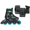Playlife Joker Blue Sky Combo detské kolieskové korčule + reflexná sada - M, EU 37-40, 4x, 76 Playlife Joker Blue Sky Combo detské kolieskové korčule + reflexná sada - M, EU 37-40, 4x, 76