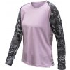 SENSOR MERINO BLEND IMPRESS dámske tričko s dlhým rukávom fialová strieborná