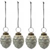 House Doctor Vianočná ozdoba Cone Antique Silver – set 4 ks House Doctor Vianočná ozdoba Cone Antique Silver – set 4 ks