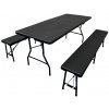 TENTino Plastový pivný set skladací BLACK - 180 cm TENTino Plastový pivný set skladací BLACK - 180 cm