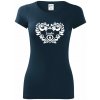 Folklórne tričko dámske s výšivkou IKA v bielej farbe a VLASTNÝM NÁPISOM Farba: 05-kráľovsky modrá, Veľkosť: M Folklórne tričko dámske s výšivkou IKA v bielej farbe a VLASTNÝM NÁPISOM Farba: 05-kráľovsky modrá, Veľkosť: M