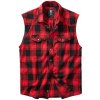 BRANDIT košeľa Checkshirt sleeveless červená-čierna Veľkosť: 3XL BRANDIT košeľa Checkshirt sleeveless červená-čierna Veľkosť: 3XL