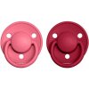 BIBS De Lux Cumlíky zo silikónu 2ks - one size (Coral / Ruby) BIBS De Lux Cumlíky zo silikónu 2ks - one size (Coral / Ruby)