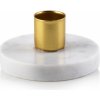 Mondex Svietnik Cedric Marble 7,5 cm zlatý/biely Mondex Svietnik Cedric Marble 7,5 cm zlatý/biely