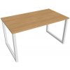 Hobis Pracovný stôl UNI O, 140x75,5x80 cm, dub/biela Hobis Pracovný stôl UNI O, 140x75,5x80 cm, dub/biela