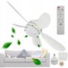 Stropná lampa s ventilátorom LED biela 50 cm s diaľkovým ovládaním Stropná lampa s ventilátorom LED biela 50 cm s diaľkovým ovládaním
