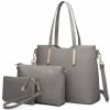 Miss Lulu Kabelka - kabelka cez rameno + crossbody kabelka s taštičkou, sivá Miss Lulu Kabelka - kabelka cez rameno + crossbody kabelka s taštičkou, sivá
