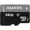 ADATA microSDXC 64GB UHS-I U1 + adapter AUSDX64GUICL10-RA1 ADATA microSDXC 64GB UHS-I U1 + adapter AUSDX64GUICL10-RA1