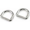 Karabína polokrúžok prievlak 16 mm - nikel (2 ks) Karabína polokrúžok prievlak 16 mm - nikel (2 ks)