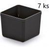 PlasticFuture Set 7 Unite box 5,5x5,5x16,5 cm černý