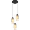 GLOBO 15799-3H BACKEY závesné svietidlo D250mm 3xE27 matná čierna, dymová GLOBO 15799-3H BACKEY závesné svietidlo D250mm 3xE27 matná čierna, dymová