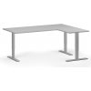 Výškovo nastaviteľný stôl, 180x140 cm, 3 motory, L/P, sivá podnož, sivá Výškovo nastaviteľný stôl, 180x140 cm, 3 motory, L/P, sivá podnož, sivá