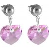 Náušnice se Swarovski Elements, visací, tvar srdce, světle fialové, 793902-light-amethyst Náušnice se Swarovski Elements, visací, tvar srdce, světle fialové, 793902-light-amethyst