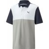 Detské golfové tričko Puma Cloudspun Colourblock L Navy/Šedá Detské golfové tričko Puma Cloudspun Colourblock L Navy/Šedá