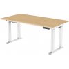 DELSO Elektrický výškovo nastaviteľný stôl STABLER PRO - 120 cm, 80 cm, Biela, Dub Vicenza DELSO Elektrický výškovo nastaviteľný stôl STABLER PRO - 120 cm, 80 cm, Biela, Dub Vicenza