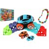 Teddies Autodráha barevná pružná 92 ks auto na baterie se světlem Teddies Autodráha barevná pružná 92 ks auto na baterie se světlem