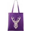 Jeleň kresba - Taška bavlnená - 42 x 38 cm ( Fialová ) Jeleň kresba - Taška bavlnená - 42 x 38 cm ( Fialová )