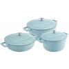Sada hrncov MasterClass 20, 24 a 28 cm (4 l) s nepriľnavým povrchom v pastelovej modrej farbe MCMCRDSKY3 Sada hrncov MasterClass 20, 24 a 28 cm (4 l) s nepriľnavým povrchom v pastelovej modrej farbe MCMCRDSKY3