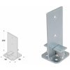 Domax zaskrutkovacia pätka stĺpika typu T PUW 100 - 100 x 41 x 200 x 6 mm