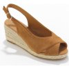 Sandále na klinovom podätku z lyka karamelová 036 Blancheporte Sandále na klinovom podätku z lyka karamelová 036 Blancheporte