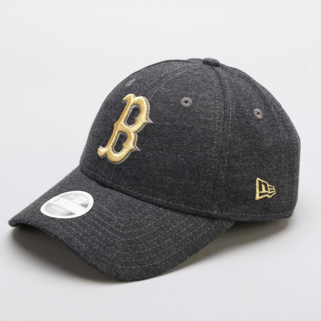 New Era Essential Jersey Boston Red Sox 9FORTY kGrey Heather/Gold Strapback šedá / zlatá / šedá