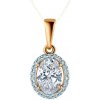 Prívesok SAVICKI: dvojfarebné zlato, laboratórny diamant - B-Z-Z0752-00170-585-ZB Prívesok SAVICKI: dvojfarebné zlato, laboratórny diamant - B-Z-Z0752-00170-585-ZB