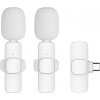 K9 bezdrôtová sada Lavalier mikrofónov pre smartfón, USB-C (2 v sete), biela + clona proti vetru K9 bezdrôtová sada Lavalier mikrofónov pre smartfón, USB-C (2 v sete), biela + clona proti vetru